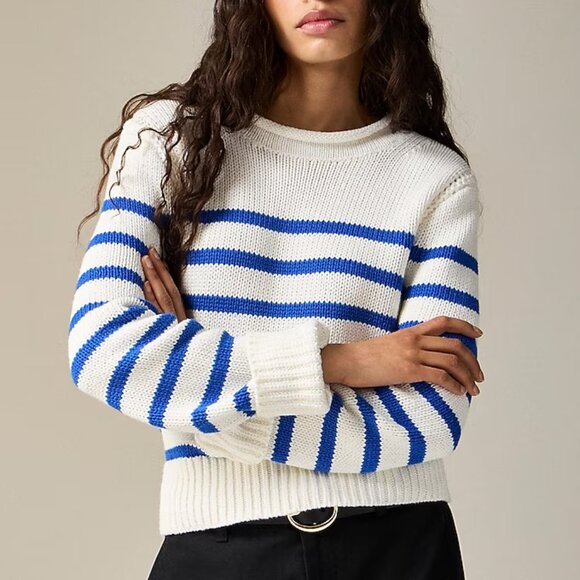 J. Crew Sweaters - J. Crew Heritage cotton Rollneck™ sweater in stripe Size XS